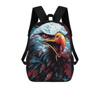 sinyumoney Eagle Art Print Poster-2 School Backpack for Girls 17inch Casual Daypack Lightweight Rucksack Boy Girl Backpack for Middle School Students
