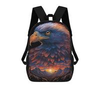 sinyumoney Eagle Art Series Style 3 School Bag Backpack Teen Schoolbag 3D Printing Adjustable Schoolbag Fashion Pocket Bag for Kids Boys Girls Students And Teenagers Fans 17inch
