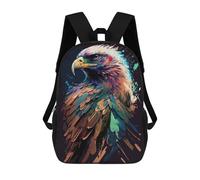 sinyumoney Eagle Art Style 4 School Bag Backpack Teen Schoolbag 3D Printing Adjustable Schoolbag Fashion Pocket Bag for Kids Boys Girls Students And Teenagers Fans 17inch