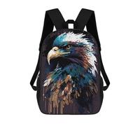 sinyumoney Eagle Art Style 5 Kids School Backpack School Bag 3D Printed School Bag for Boys Elementary And Middle School Students 17inch