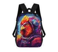 sinyumoney Eagle Astronaut Space Art Backpack School Bag Work Laptop Backpack Rucksack Bag for Boys/Girls/Teenagers 17inch