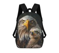 sinyumoney Eagle Bird Animal Family Backpacks Kids School Backpack School Bag 3D Printed School Bag for Boys Elementary And Middle School Students 17inch