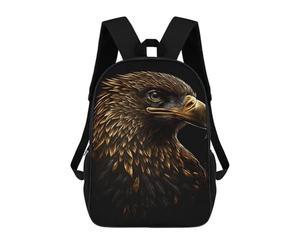 sinyumoney Eagle Black Gold Backpack School Bag Water Resistant School Bag Business Backpack - Perfect for Travel, Work And Daily Use 17inch