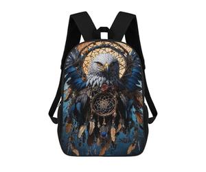 sinyumoney Eagle Dreamcatcher Art School Bag Bookbag 3D Printed Children's Backpacks for Kids Boy Girl Book Bags Kids School Bag Travel Rucksacks 17inch