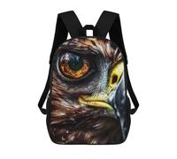 sinyumoney Eagle Eye Close-Up Backpack 3D Print Kids Bag Elementary Students Daypack Lightweight School Bag for Children Girls Boys Nursery Lunch Pack 17inch