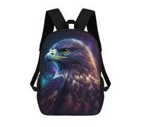 sinyumoney Eagle Fantasy Art Print-4 Children's Backpack, 17 Inch 3D Printed School Backpack, Backpack Cartoon Adjustable School Bag for Primary School