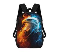 sinyumoney Eagle Fire & Ice Art Print School Backpack Secondary Causal Travel High School Bags for Camping Outdoor Adventures And Daily Travel 17inch