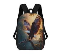 sinyumoney Eagle Forest Painting Artwork School Backpack Fashion Stationery Backpack Waterproof Casual Daypacks for Camping Outdoor Adventures And Daily Travel 17inch