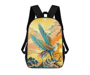sinyumoney Eagle in Chinese Style Artwork Backpack School High Secondary School Bags Casual Backpack for Men, Women & Teenage Boys 17inch