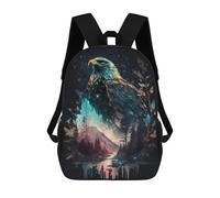 sinyumoney Eagle in The Forest Children's School Backpack 3D Printed for Kids Travel Rucksacks Book Bags Kids School Bag 17inch
