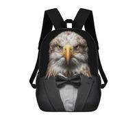sinyumoney Eagle in Tuxedo Backpacks Kids School Backpack School Bag 3D Printed School Bag for Boys Elementary And Middle School Students 17inch