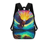 sinyumoney Eagle in Vibrant Landscape Backpack School Bag Large School Backpack for Boys for Camping Outdoor Adventures And Daily Travel 17inch