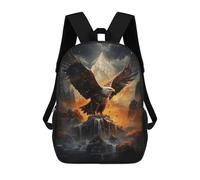 sinyumoney Eagle on Rocky Cliff School Backpack Large Lightweight Casual Backpack for Girls Boys Teenage 17inch