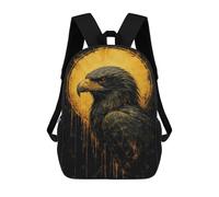 sinyumoney Eagle Portrait with Golden Halo Backpack School Bag Daypacks Business Backpack Water Resistant Bookbag for Men/Women 17inch