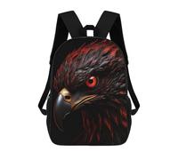 sinyumoney Eagle Red And Black Animal Backpacks Kids School Backpack School Bag 3D Printed Fashion School Bags for Boys Elementary And Middle School Students 17inch