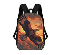 sinyumoney Eagle Soaring Sunset Kids' Book Bag 3D Printing School Bag Boys And Girls Cool Knapsack Casual Back Bag for School Students 17inch