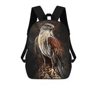 sinyumoney Eagle Watercolor Design Backpack School Bag Daypacks Business Backpack Water Resistant Bookbag for Girls Boys Teenage 17inch