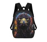 sinyumoney Eagle with Colorful Splashes 3D Printed Kids School Bag Rucksacks Children's School Fashion Casual Back Pack High Capacity Travel Book Bags Backpack for Kids 17inch