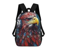 sinyumoney Eagle with Headphones Kids Backpack, Kids School Bag 3D Printed School Backpacks for Boys And Teenager School Students 17inch