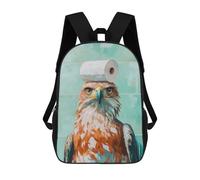 sinyumoney Eagle with Toilet Paper Backpack for School 3D Printed Boys Girls School BagChildren Bookbag Travel Rucksack 17inch