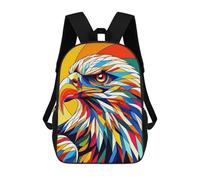 sinyumoney Eagle Wpap Colorful Kids Backpack,School Backpack Kids School Bag 3D Printed Cartoon Large Capacity Backpack for Kids Boys And Girls 17inch