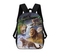 sinyumoney Earth Day Children's Backpack, 3D Printed School Backpack, Backpack for Boys Girls, Adjustable School Bag for Primary School 17inch
