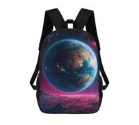 sinyumoney Earth from Space School Backpack Lightweight Casual Daypack School Backpacks for Boys/Girls/Teenagers 17inch