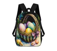 sinyumoney Easter Basket with Chicks School Bags Work Laptop Backpack Rucksack Bag- Perfect for Travel, Work And Daily Use 17inch