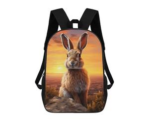sinyumoney Easter Bunny At Sunrise School Backpack Water Resistant Travel Backpack Computer Bag for School/Work/Travel 17inch