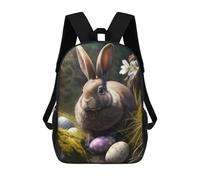 sinyumoney Easter Bunny VI Backpack 3D Printed Kids School Backpack High Capacity Travel Backpacks Book Bags Kids Backpack 17inch