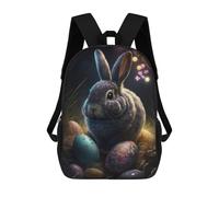 sinyumoney Easter Bunny VII Backpacks Kids School Backpack School Bag 3D Printed Fashion School Bags for Boys Elementary And Middle School Students 17inch