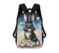sinyumoney Easter Bunny with Eggs 17 Inch Kids Backpack Fashion Fun Backpack Book Bag for Boys And Teenager 3D Printed for Boys