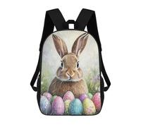 sinyumoney Easter Bunny with Eggs-7 School Backpack Large School Backpack for Boys for Campus Outdoor Travel Sports 17inch