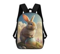sinyumoney Easter Bunny X School Backpack School Secondary High School College Backpack Travel for Men/Women 17inch
