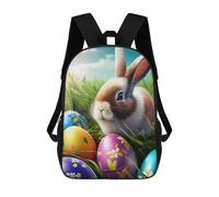 sinyumoney Easter Egg Hunt Scene Backpack for Boys Teen Students, Girls Rucksack Bags Toddler Elementary Middle School Bookbag 17inch