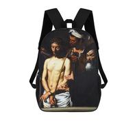 sinyumoney Ecce Homo by Caravaggio School Bag 3D Printed 17inch Backpacks Fashion Kids School Backpack Rucksacks for Boys Elementary And Middle School Students