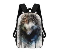 sinyumoney Echidna Beauty Watercolor Backpacks Kids School Backpack School Bag 3D Printed School Bag for Boys Elementary And Middle School Students 17inch