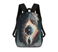 sinyumoney Eclipse of The Mind Backpack for School 3D Printed Boys Girls School BagChildren Bookbag Travel Rucksack 17inch