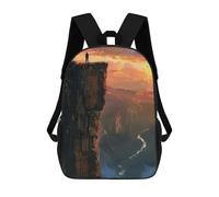 sinyumoney Edge of The World Ronaldo Backpack, Children's Backpack, Student School Bag, Book Bag, 3D Printed School Bag For Boys And Girls, 17inch