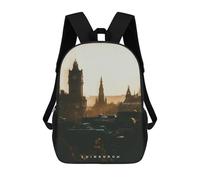 sinyumoney Edinburgh Backpack Kids School Bag Boys Cartoon 3D Print Students Schoolbag Laptop Daypack for Boys Girls 17inch