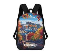 sinyumoney Edinburgh Scotland Autumn Landscape Ronaldo Backpack, Children's Backpack, Student School Bag, Book Bag, 3D Printed School Bag For Boys And Girls, 17inch