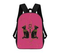 sinyumoney Egyptian Cats Ornament Backpack School Bag Rucksack for Girls Boys Backpacks Large Capacity Kids Back Pack Lightweight School Bags for Children Students 17inch