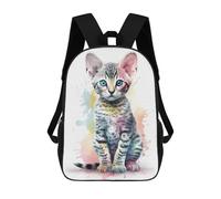 sinyumoney Egyptian Mau Baby Cat School Backpack School Secondary High School College Backpack Travel for Men, Women & Teenage Boys 17inch