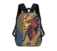 sinyumoney Egyptian Pharaoh Backpacks Kids Student Schoolbag,3D Printed Backpacks,Elementary And Middle School Students Backpacks for Boys Girls 17inch