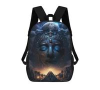 sinyumoney Egyptian Pyramid Night Sky 3D Printed School Bag Children's School Backpack Schoolbags Travel Backpacks Casual Fashion Bag for Kids School Students 17inch