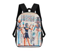 sinyumoney Egyptian Queen Backpack with Pocket 3D Printed Backpacks, Travel Rucksacks Book Bags Kids School Bag 17inch