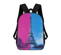 sinyumoney Eiffel Tower Paris France Backpack School Bag Daypacks Business Backpack Water Resistant Bookbag for Girls Boys Teenage 17inch