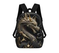 sinyumoney Elder Lord Dragon Imperial 3D Printed 17 Inch School Backpack Children's Backpacks 3D Printed Cool Knapsack for Boys Elementary And Middle