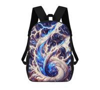 sinyumoney Electric Cosmic Spiral School Bag 3D Printed Children's School Backpack Casual Fashion Travel Backpacks for Kids School Students 17inch