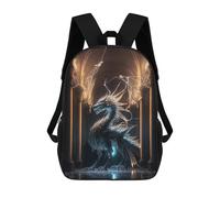 sinyumoney Electric Dragon in Cathedral Kids Backpack, Backpack School Bag, Backpacks Kids School 3D Printed School Bags for Elementary And Middle School Students Teens Birthday Gift 17inch